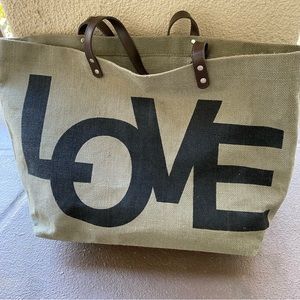 Love - Jute Tote Bag